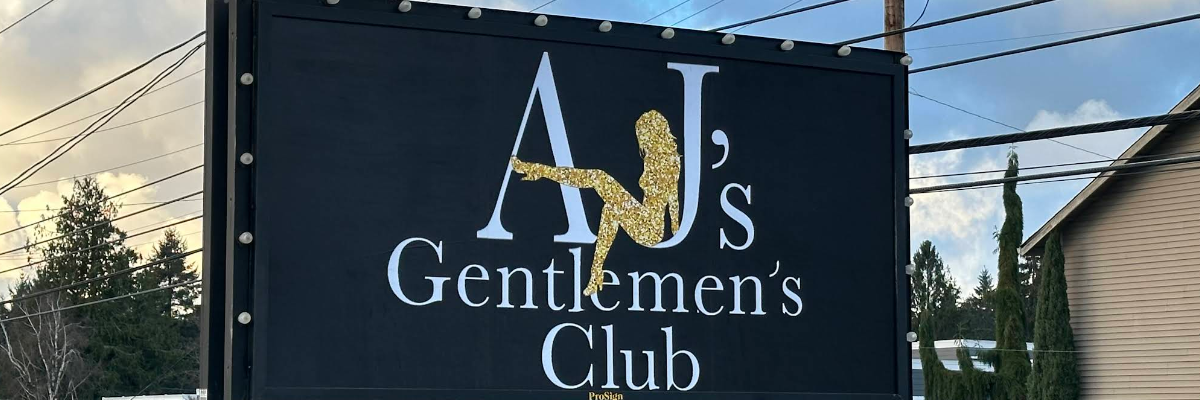 banner for AJ's Gentleman's Club
