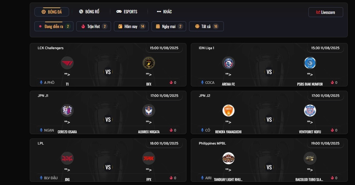 banner for tructiepbongda