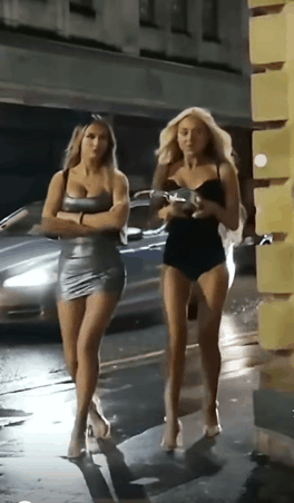 Girls out in the streets of Manchester…